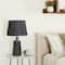 Black Cement Modern Table Lamp, 24" x 14" x 14"